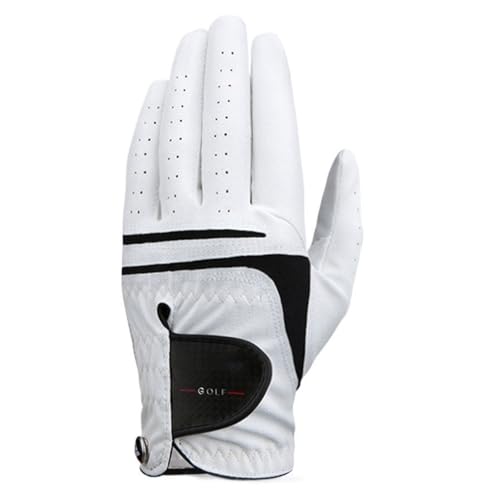 QUYNAGER Golfhandschuhe Golfhandschuhe + PU-Lederhandschuh Links rechts Hand 1 Stück mit Golfball Golfhandschuh (Color : Left Hand, Größe : Size 22-Small) von QUYNAGER