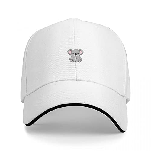 Baseballmütze Koala Cap Baseball Cap Hüte Baseballkappe Strandtasche Hüte für Frauen Herren Bedruckte Mütze Mode Sommerhut von QWERTY@