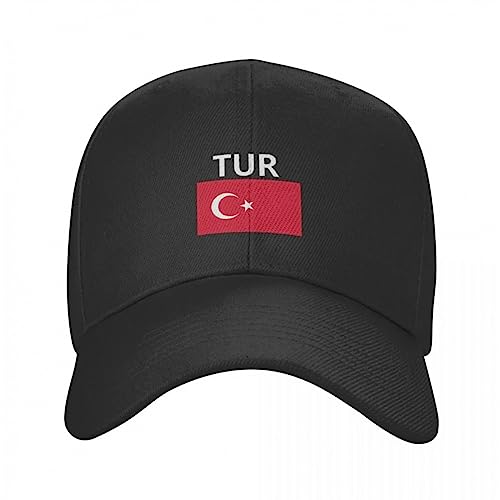 Baseballmütze Türkei Country Flagge mit Buchstabe Sun Baseball Cap Dad Hüte verstellbar für Männer Frauen Unisex Cool Outdoor Hüte von QWERTY@