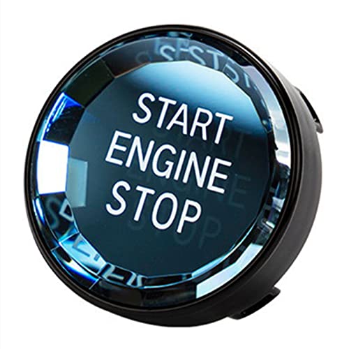 Auto-Innenraum-Schalterabdeckung, Kristall, One-Key-Motor-Start-Stopp-Knopf-Aufkleber, für BMW-3/5-Serie E70 E90 E60, Schwarz von QZSMF