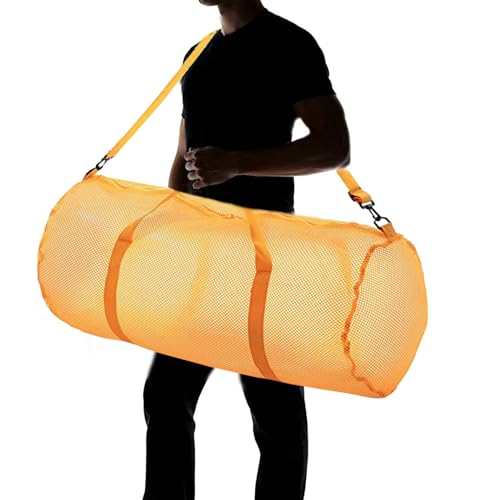 Qaonsciug Mesh Duffels Dive Bag Scubas Bag Diving Equipment Foldable Diving Bag with Heavy Duty Mesh Bag for Diving Sports Towel and Clothes Holder von Qaonsciug