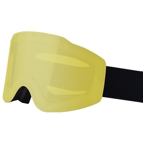Qaonsciug Snowboardbrille, UV-Schutz, Anti-Beschlag, Weitsicht, Skibrille für Herren und Damen, kratzfeste Überbrille, Schneemobilbrille von Qaonsciug
