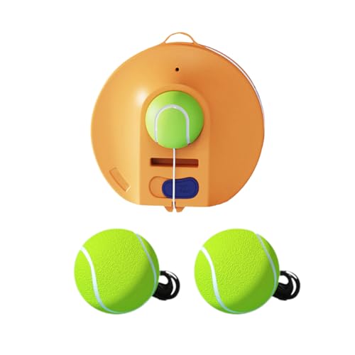 Qaonsciug Tennistrainer mit Saitenball, tragbares Trainingswerkzeug, Einzel-Tennis-Trainingsgerät für Anfänger, Sport, Einzel-Tennis-Trainingsgerät für Selbstübung von Qaonsciug