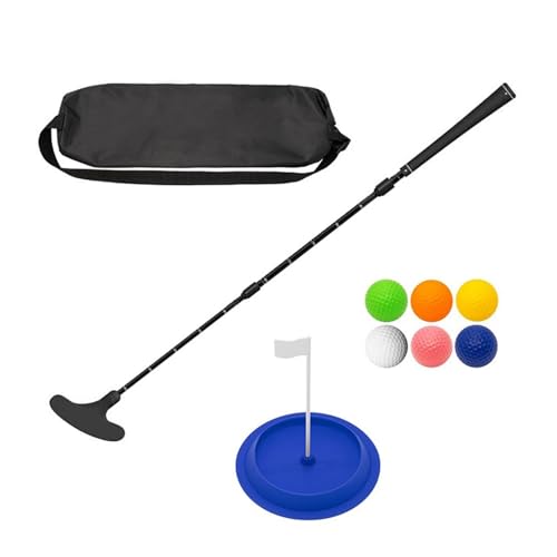 Verstellbares Golf-Putter-Set, Zwei-Wege-Golf-Putter, Schläger mit Putting-Scheibe und Übungsball, für Damen und Herren, Golfer, verstellbare Golf-Putter von Qaonsciug