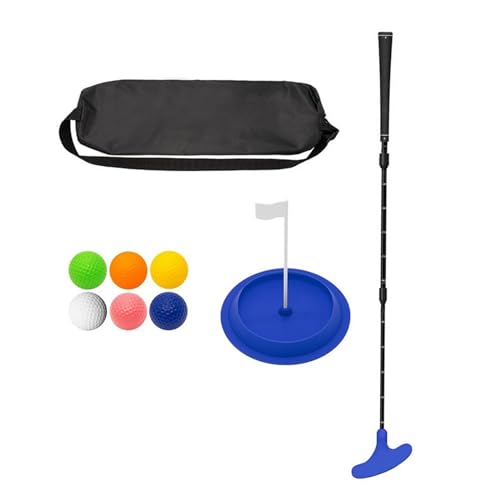 Verstellbares Golf-Putter-Set, Zwei-Wege-Golf-Putter, Schläger mit Putting-Scheibe und Übungsball, für Damen und Herren, Golfer, verstellbare Golf-Putter von Qaonsciug