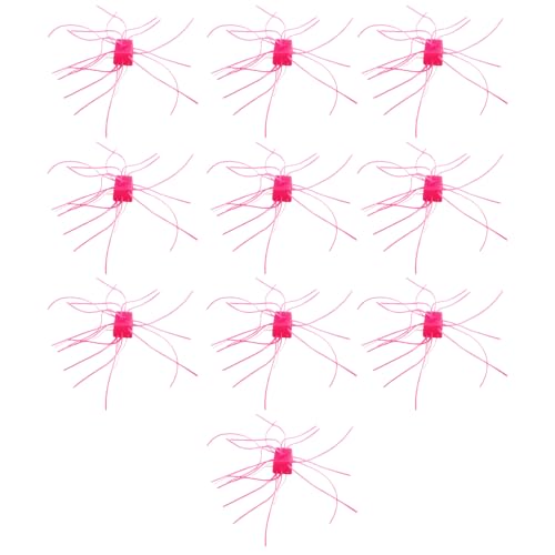10 Stück Muttern in Angelform Lure helle Farbe langsam sinkend weich Kunstköder flexibel Köder Würfel Angelköder in Form von Qcbuegof