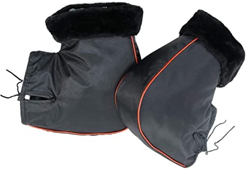 Qchomee 1 Paar Motorrad Lenkerhandschuhe Winter Fahrrad Lenkerstulpen Handschuhe Schutzhandschuh Lenkermuffen Winddicht Warm Verdickte Roller Lenkerabdeckung Fahrradhandschuhe 27 X 30 cm von Qchomee