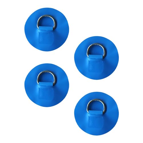 Qianly 4er Pack D-Ringe und D-Pads für Wassersportgeräte, Blau von Qianly