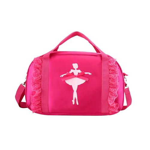Qianly Ballett Tanz Tasche Gym Reisetasche Tutu Kleid Tasche für Kinder Tag Geschenk Sport, Rose Rot von Qianly