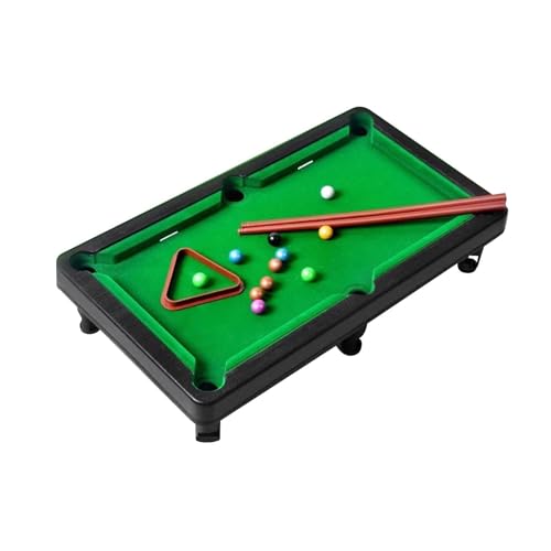 Qianly Billardspiel, Mini-Tisch-Pool-Set, Home-Pool-Queues, Dreieck-Rack, Spielbälle, Desktop-Snooker für Tisch, Reisen, Familie, Bar, 27x18.5x6cm von Qianly
