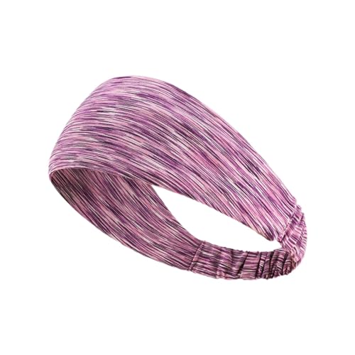 Qianly Damen Stretch Stirnband für Fitness Und Sport, Schweißabsorbierendes Haarband, LILA, Universal- von Qianly
