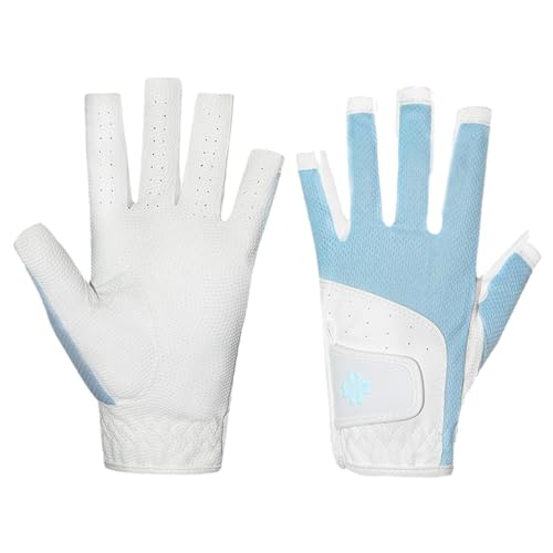 Qianly Golfhandschuhe Aus Atmungsaktivem Stoff für Herren Und Damen, Verstellbare Golfspieler Handschuhe von Qianly