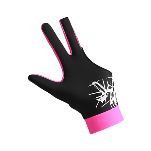 Qianly Hochleistungs Queue Handschuh für Billardspieler, Flexibles Design, rotes Spleißen von Qianly