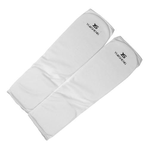 Qianly Hochwertige Schienbeinschützer für Kampfsportler, Weiß XL von Qianly