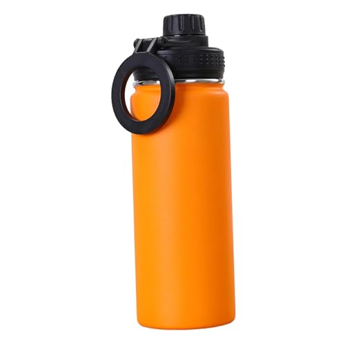 Qianly Isolierte Wasserflasche Tragbarer Wasserkocher Gym Flaschen Trinkflasche für Reisen Filmen, Orange 1000 ml von Qianly