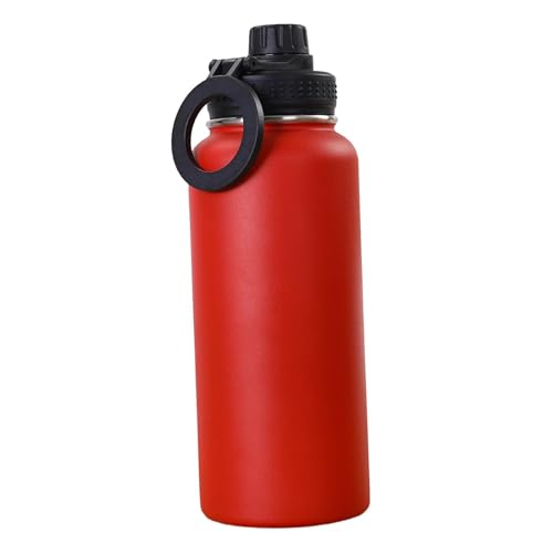 Qianly Isolierte Wasserflasche Tragbarer Wasserkocher Gym Flaschen Trinkflasche für Reisen Filmen, rot 1000ml von Qianly