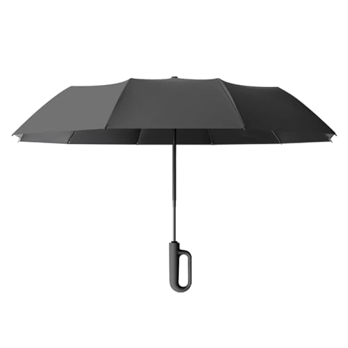 Qianly Leichter Regenschirm mit Innovativem Design, Ideal für Outdoor Abenteuer, Schwarz 106cmx71cm von Qianly