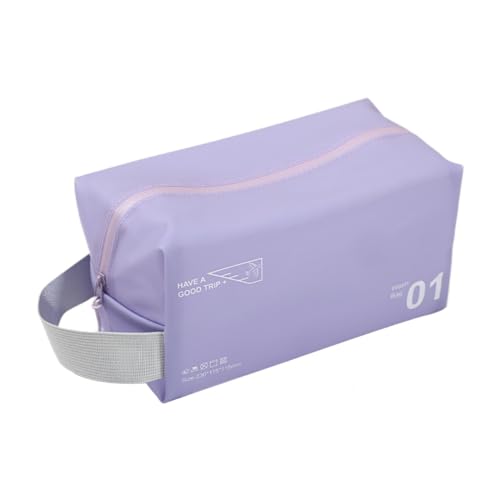 Qianly Reise-Kulturtasche, Rasiertasche mit großer Kapazität für Toilettenartikel und Zubehör, violett von Qianly