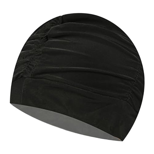 Qianly Schwimmkappe für Wassersportler Komfortable Kopfbedeckung für Aktive, Schwarz von Qianly