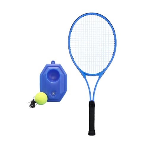 Qianly Tennistrainer, Selbsttraining, Tragbares Tennistrainer Ball Set, Tennis Rebounder Set, für Drinnen, Draußen, Garten, Blau von Qianly