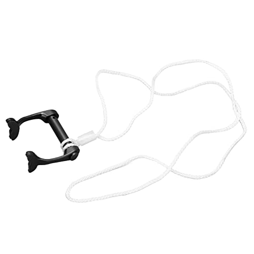 Entatial Freediving Nasenclip, Schwimmnasenclip Rutschfestes, verstellbares Split-Design mit Umhängeband für Tauchanfänger(Schwarz) von Qinlorgo