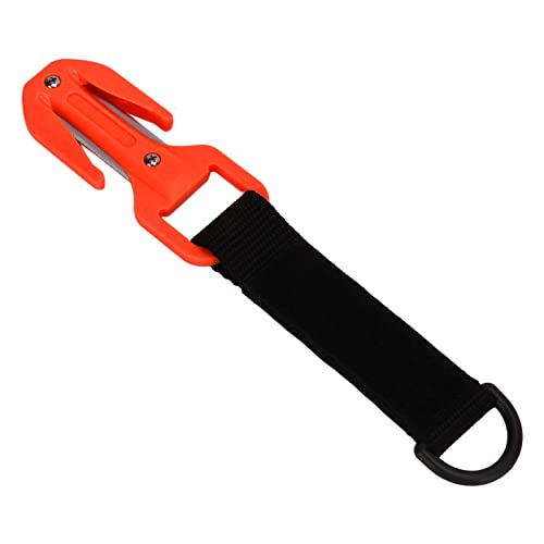 Qinlorgo Scuba Diving Strap Cutter, Diving Safety Line Cutter mit Fiberglas-Cutter-Griff, Doppelseitige Aufbewahrungsbox, Sicher mit Messer Zum Tauchen (Orange) von Qinlorgo