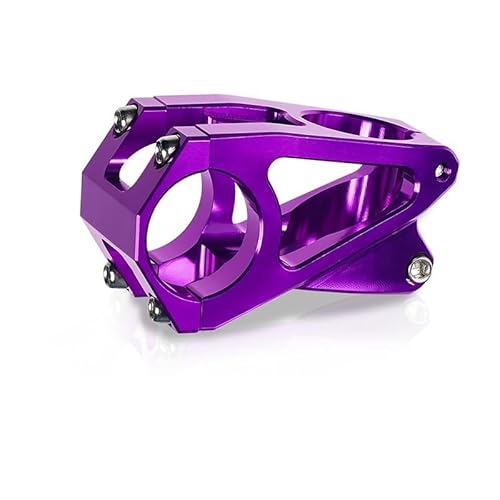 QmeNa MTB Vorbau MTB-Vorbau, 31,8 x 45 mm, 8 °, hochfester kurzer Lenkervorbau, Aluminiumlegierung, Fahrradbrücke, Racing, Downhill-Fahrrad/Rennrad-Vorbau Vorbau Fahrrad (Color : Anode Purple) von QmeNa