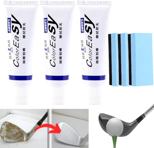 Qoobom Sofortiger Golfschläger Kratzer, Golfclub Reinigung – Reinigungsmittel mit Schwamm, entfernt effektiv Kratzer vom Golfschläger (3 Stück) von Qoobom
