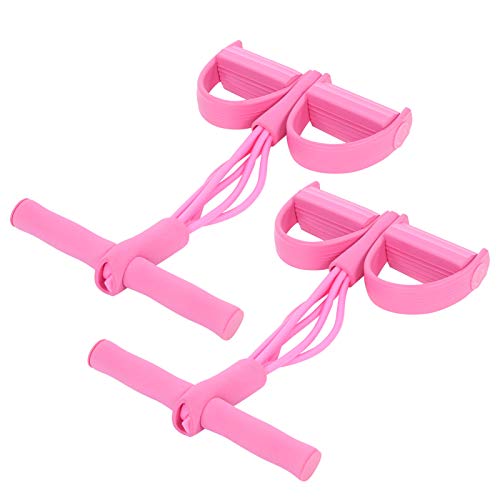 Qqmora Pedal Resistance Band Srong Tubes Sit Up Trainingsseil Leichtgewicht für Fitnesstraining(Pink) von Qqmora