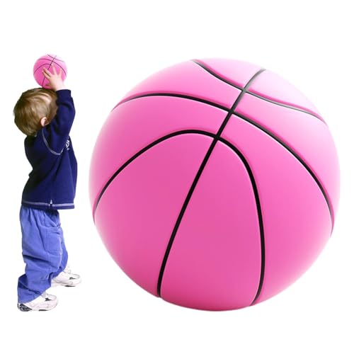 Quaeetyu Leiser Basketball-Dribbling | weicher Basketballball | Indoor-Basketbälle Trainingsball | PU-3D-Bälle mit hoher Dichte, heller Dämpfer, perfekt für leise Dribbling Basketbälle von Quaeetyu