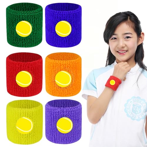 Quaeetyu Sportliche Schweißbänder, Tennis-Armbänder, atmungsaktiv, bunt, Schweißband, saugfähige Armbänder für Damen und Herren von Quaeetyu