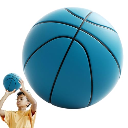 Stilles Basketball-Dribbling | Weicher Basketballball | Indoor-Basketball-Trainingsball | PU-3D-Bälle, Korbbälle aus hochdichtem Schaumstoff, helle Stummschaltung, perfekt für leise dribbelnde Basketb von Quaeetyu