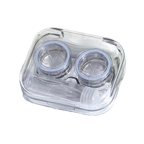 Tragbarer Linsenbehälter | Kontaktlinsenbehälter-Reiseset | Transparente Kontaktlinsenaufbewahrung | Organizer-Hüllen, Box mit Pinzette, geeignetes Geschenk für Frauen zu Hause, im Schlafsaal, auf Rei von Quaeetyu