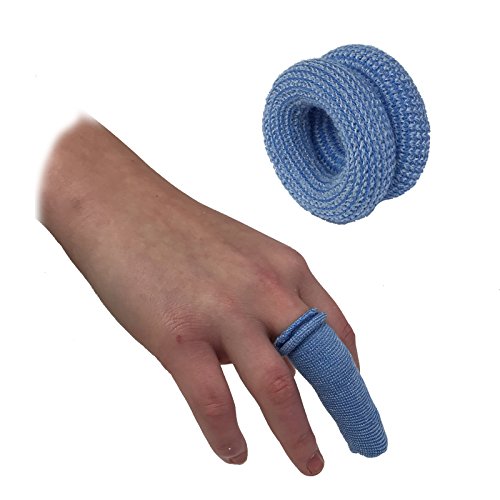 Schlauchverband für den Finger, zum Abrollen, für erste Hilfe, Blau, 5 Stück von Qualicare
