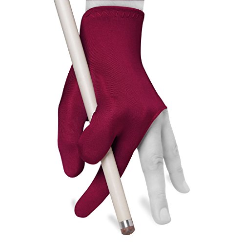 Billard-Qualitätshandschuh – passend für jede Hand – Einheitsgröße – wählen Sie Ihre Farbe (Burgund) von Quality gloves