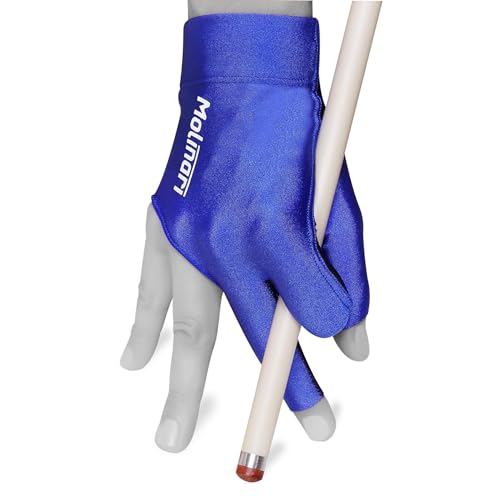 Molinari Billard-Queue-Handschuh für Rechtshänder (Linkshänder), Größe L, Königsblau von Quality gloves