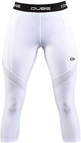 Qube Damen Capri-Leggings, Weiß, Xs von Qube