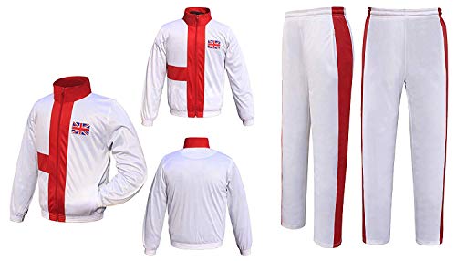 Qube Herren Trainingsanzug Team Wear L weiß/rot von Qube