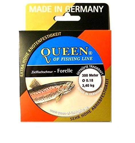 Queen of Fishing Line Zielfisch-Schnur Forelle 0,18mm 3,4kg 300m von Queen of Fishing Line