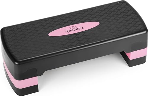 Queenfit Step für Aerobic - Ihr anpassbares Fitnessgerät für zuhause (3-stufig) von Queenfit
