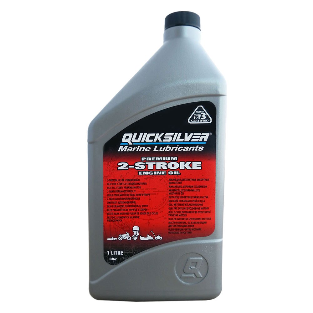 Quicksilver Boats Premium 2 Cycle Tc-w3 Outboard Oil 1l 6 Units Engine Grau von Quicksilver Boats