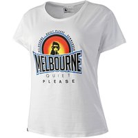 Quiet Please Melbourne Sunrise T-Shirt Damen in weiß, Größe: L von Quiet Please