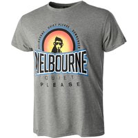 Quiet Please Melbourne Sunrise T-Shirt Herren in grau, Größe: M von Quiet Please