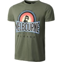 Quiet Please Melbourne Sunrise T-Shirt Herren in khaki, Größe: S von Quiet Please