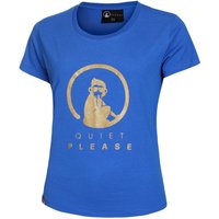 Quiet Please Baseline Logo T-shirt Damen Blau von Quiet Please