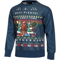 Quiet Please Ugly Christmas Sweatshirt Herren in blau, Größe: M von Quiet Please