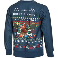 Quiet Please Ugly Christmas Sweatshirt Herren in blau, Größe: S von Quiet Please
