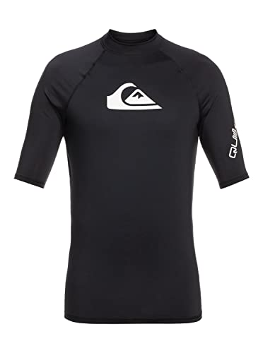 Quiksilver All Time - Kurzärmliger Rashguard mit UPF 50 für Männer Schwarz von Quiksilver