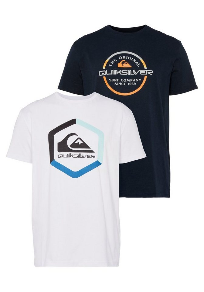 Quiksilver T-Shirt Herren Doppelpack mit Logodruck (Packung, 2-tlg., 2er-Pack) von Quiksilver