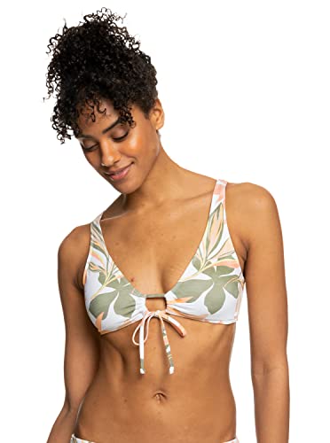 Roxy Printed Beach Classics - Bralette-Bikinioberteil für Frauen Weiß von Roxy